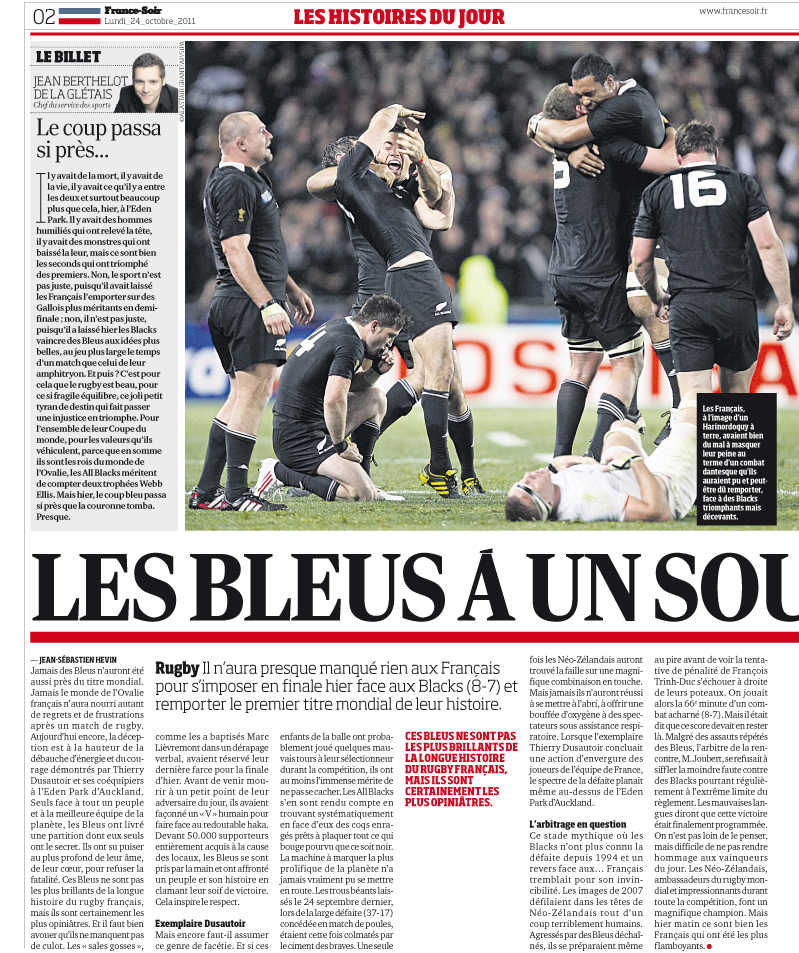 Le coup passa si près…