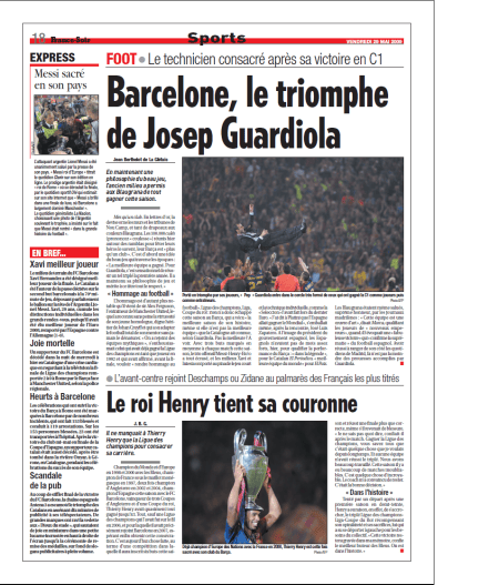 Barcelone, le triomphe de Joseph Guardiola