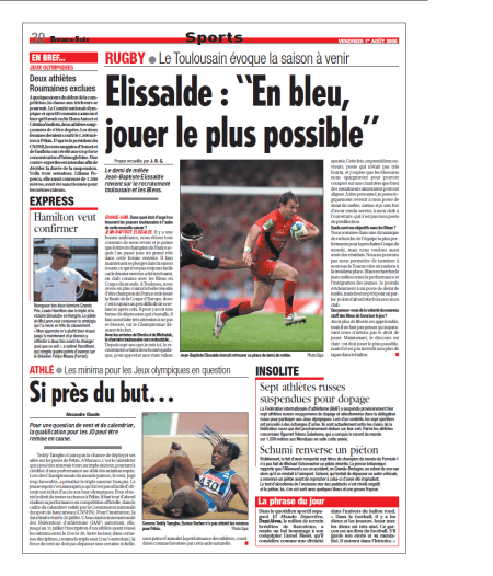 Elissalde En bleu, jouer le plus possible