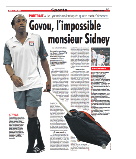 Govou, l'impossible monsieur Sidney