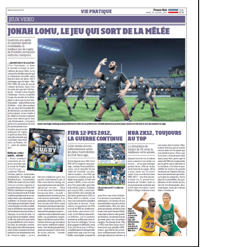 Jonah Lomu, le jeu qui sort de la mêlée