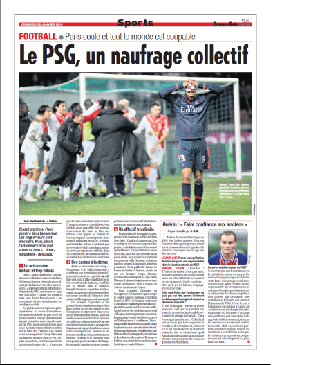 Le PSG, un naufrage collectif
