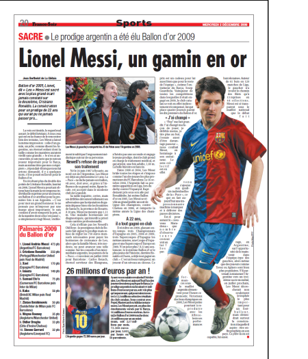 Lionel Messi, un gamin en or