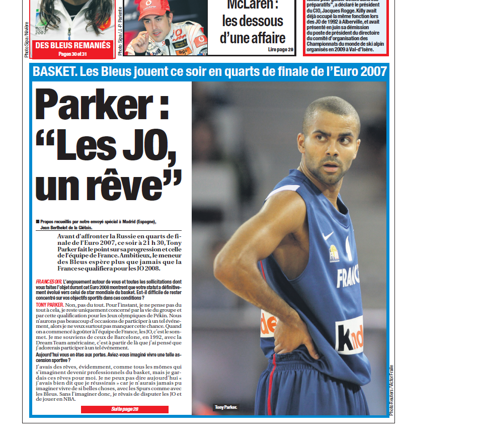 Parker : « Les JO, un rêve »