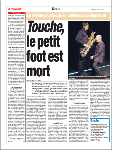 Touche, le petit foot est mort