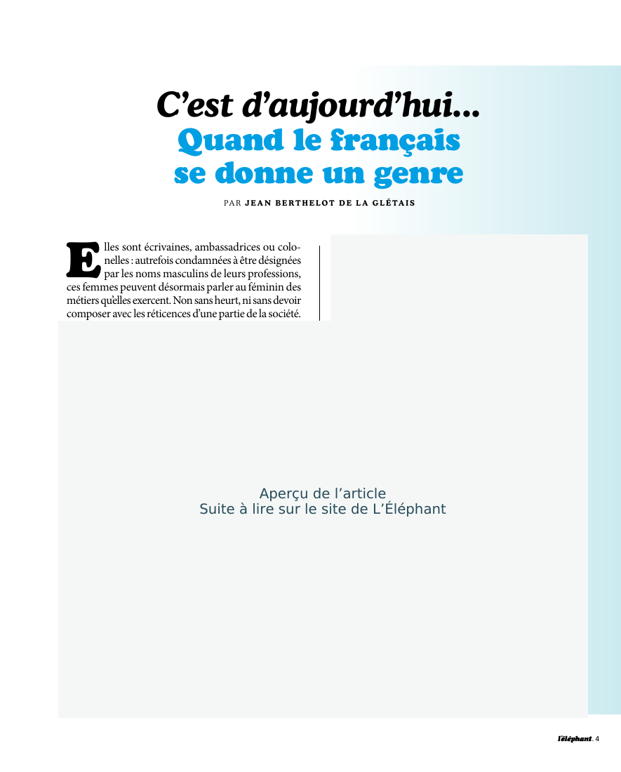 Quand le français se donne un genre