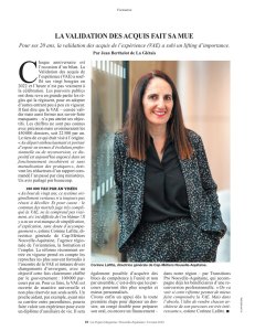La validation des acquis fait sa mue