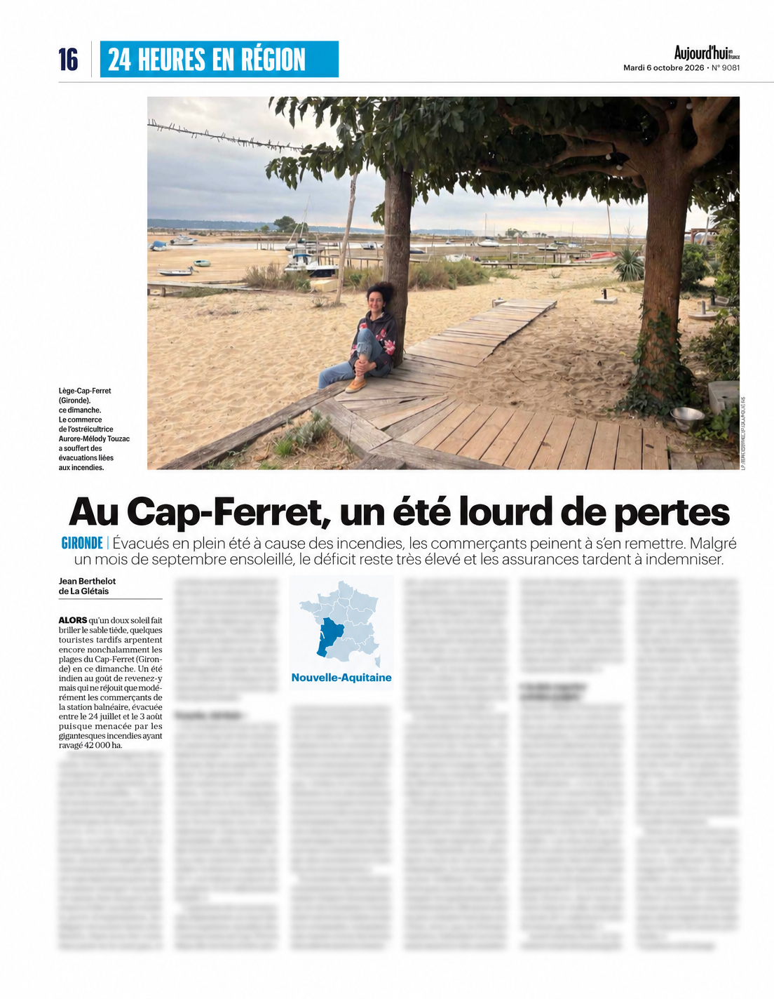 Au Cap-Ferret, un été lourd de pertes – Aujourd’hui en France